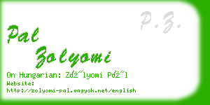 pal zolyomi business card